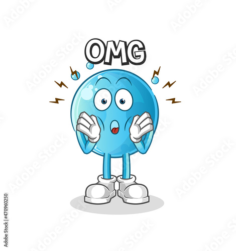 bubble Oh my God vector. cartoon character