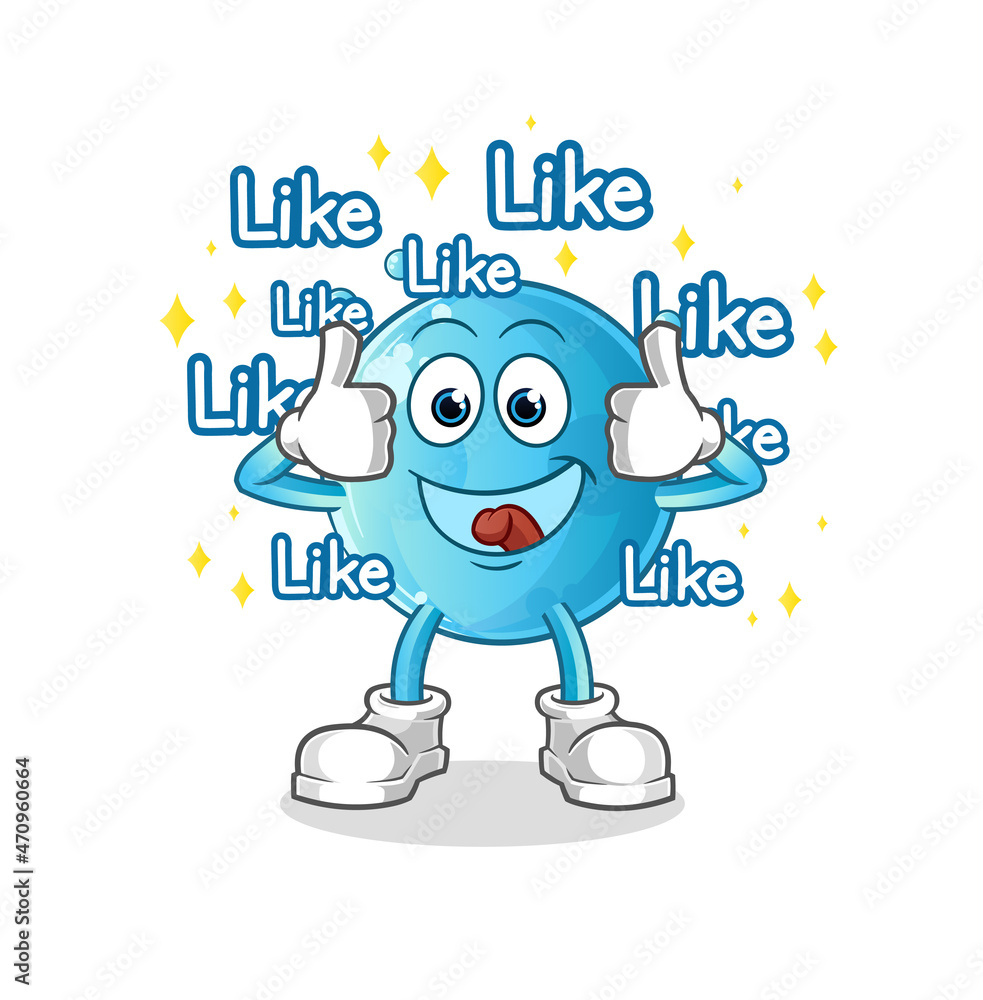 bubble give lots of likes. cartoon vector bubble give lots of likes. cartoon vector