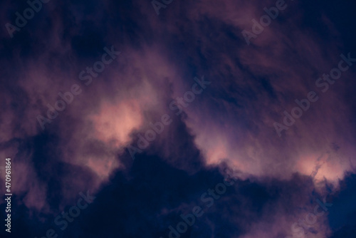 Storm clouds night sky in purples © Cecilia CruzS