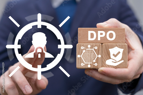 Concept of DPO - Data Protection Officer. GDPR Compliance. photo
