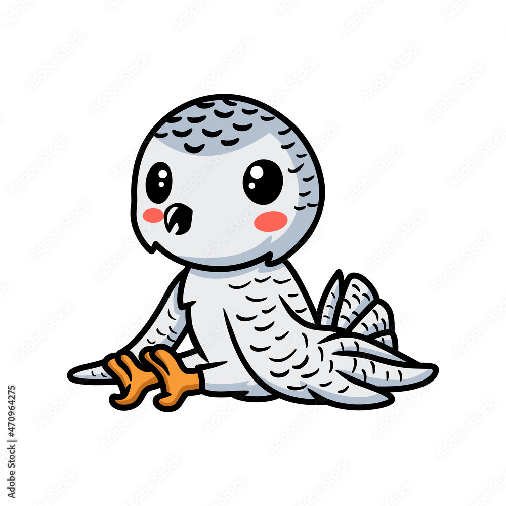 Cute little white polar owl cartoon Cute little white polar owl cartoon