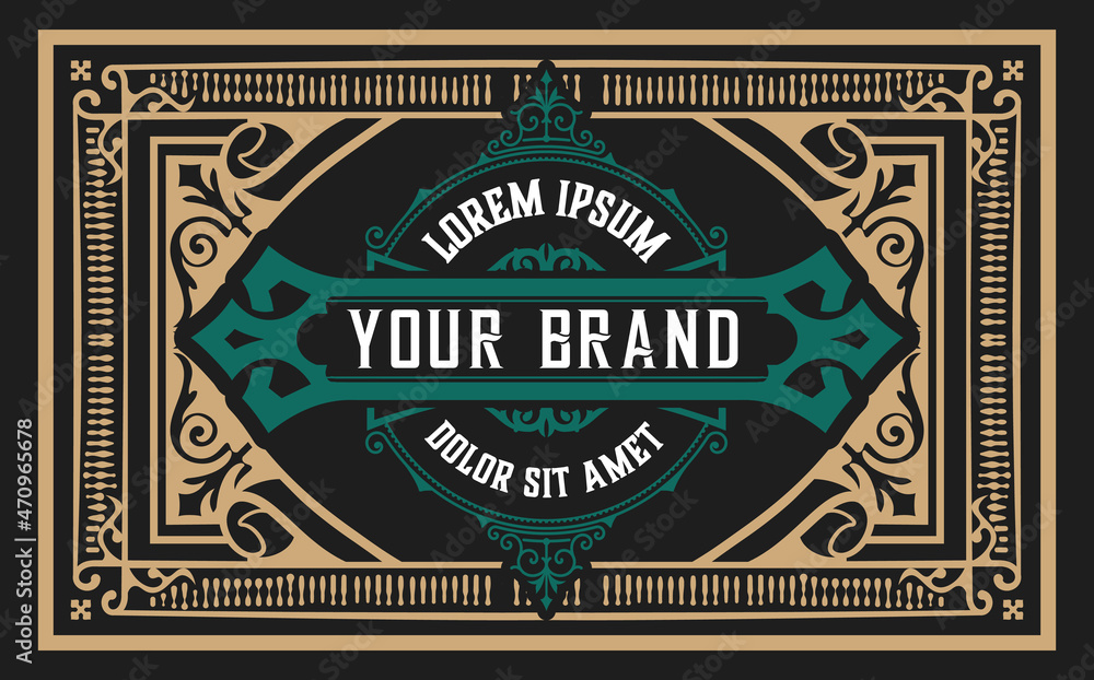 Obraz premium Western card with vintage style