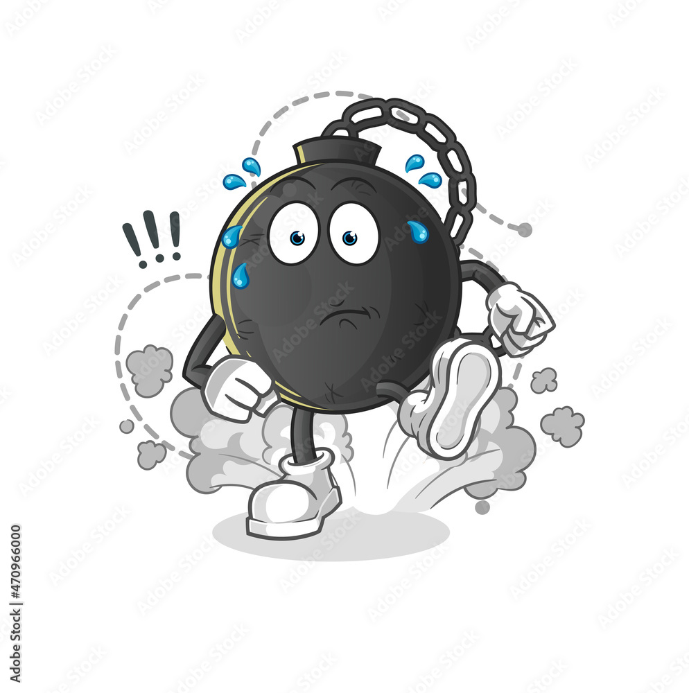 prison ball running illustration. character vector prison ball running illustration. character vector