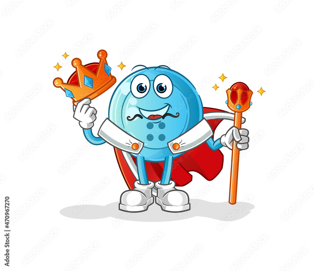 shirt button king vector. cartoon character shirt button king vector. cartoon character
