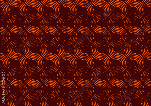 african seamless pattern, point and curve line, picture art and abstract background.