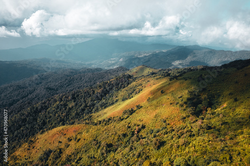 on the mountain during the day