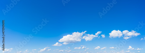 Canvas Print Panorama blue sky and clouds with daylight natural background.