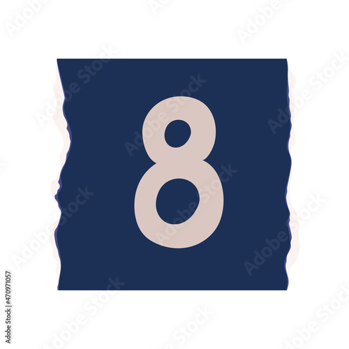 ransom note with number 8