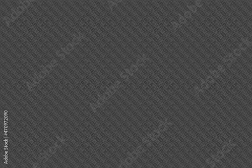 Vector Islamic persian small star in circle shape geometric traditional motif seamless pattern on grey monochrome color background.