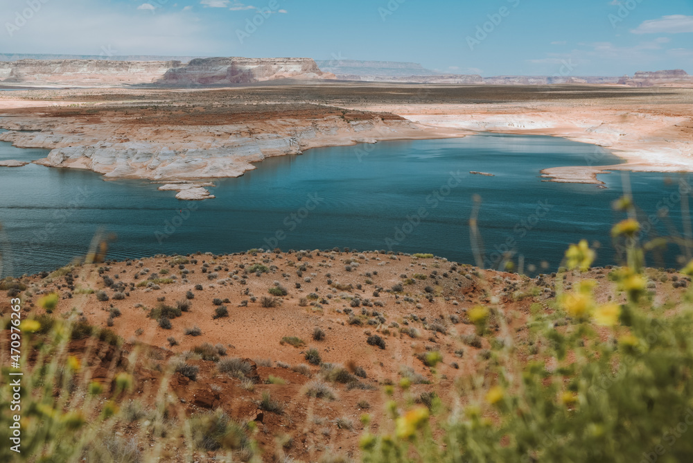 Lake Powell outside Page, Arizona near the Utah border. Lake Powell outside Page, Arizona near the Utah border.