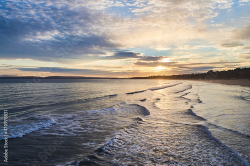 Sunset over the sea