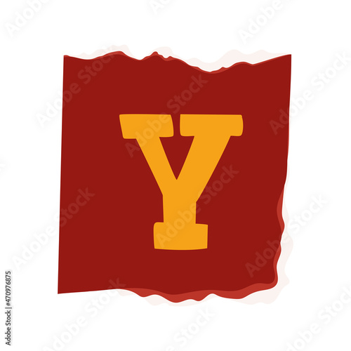 ransom note with letter Y