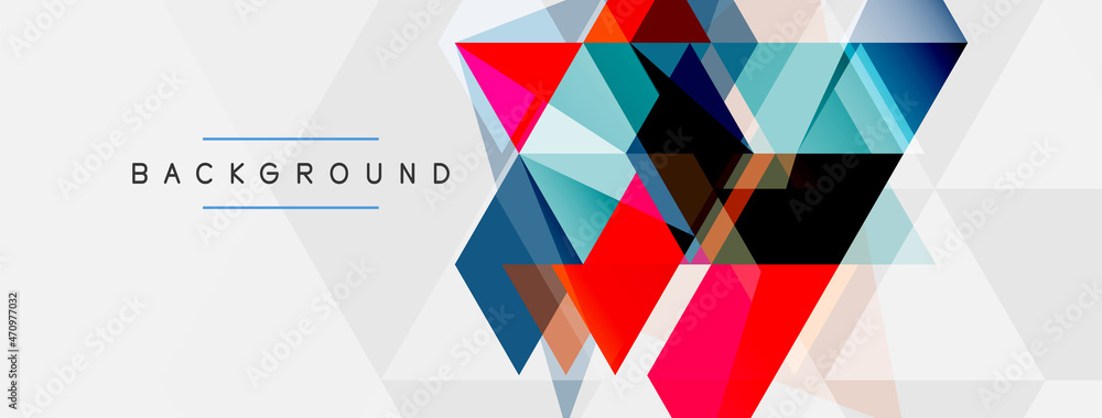 Mosaic triangles geometric background. Techno or business concept, pattern for wallpaper, banner, background, landing page Mosaic triangles geometric background. Techno or business concept, pattern for wallpaper, banner, background, landing page