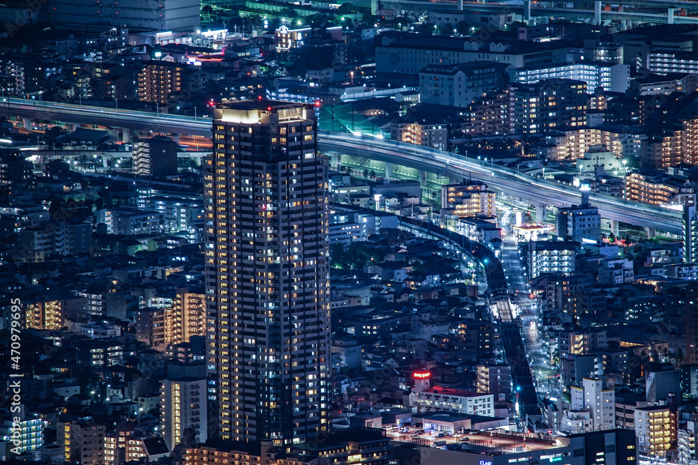 Naklejka premium 掬星台から神戸の夜景