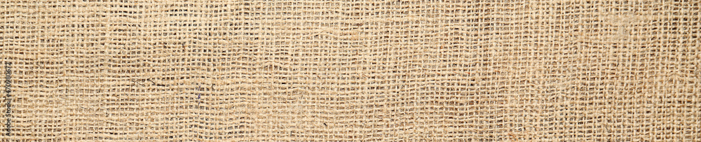 Texture of natural burlap fabric as background, top view. Banner design Texture of natural burlap fabric as background, top view. Banner design