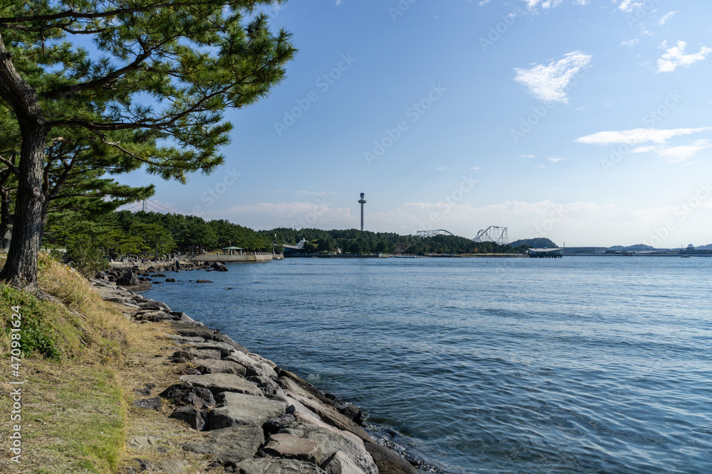神奈川県横浜市金沢区の海の公園