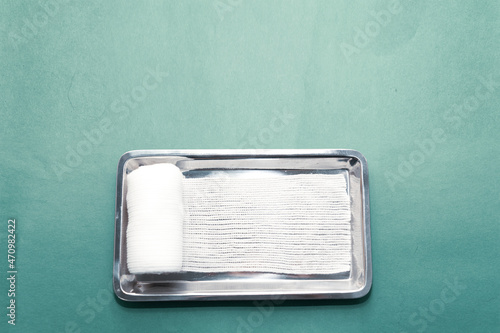 Roll gauze with medicine bandage for first aid treatment in hospital Fototapet