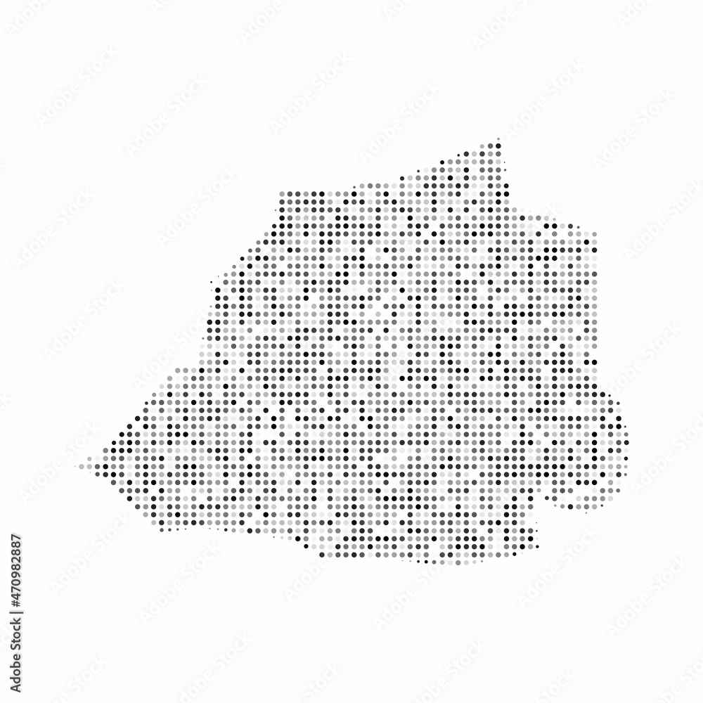 Abstract dotted black and white halftone effect vector map of Vatican City. Country map digital dotted design vector illustration.