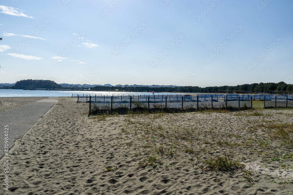 神奈川県横浜市金沢区の海の公園