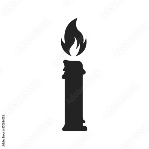 candle silhouette flat vector logo icon png 