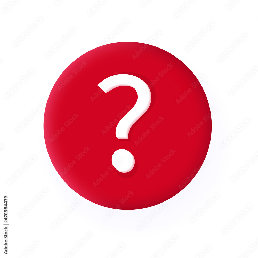 3d question mark icon. Vector request, doubt or suggestion in discussion, polemics or conversation. Surprise or problem symbol. Informational punctuation mark for speech text. Vector illustration 3d question mark icon. Vector request, doubt or suggestion in discussion, polemics or conversation. Surprise or problem symbol. Informational punctuation mark for speech text. Vector illustration