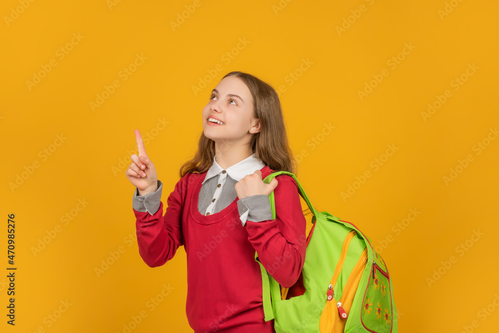 concept of education. kid on yellow background. september 1. happy childhood. concept of education. kid on yellow background. september 1. happy childhood.