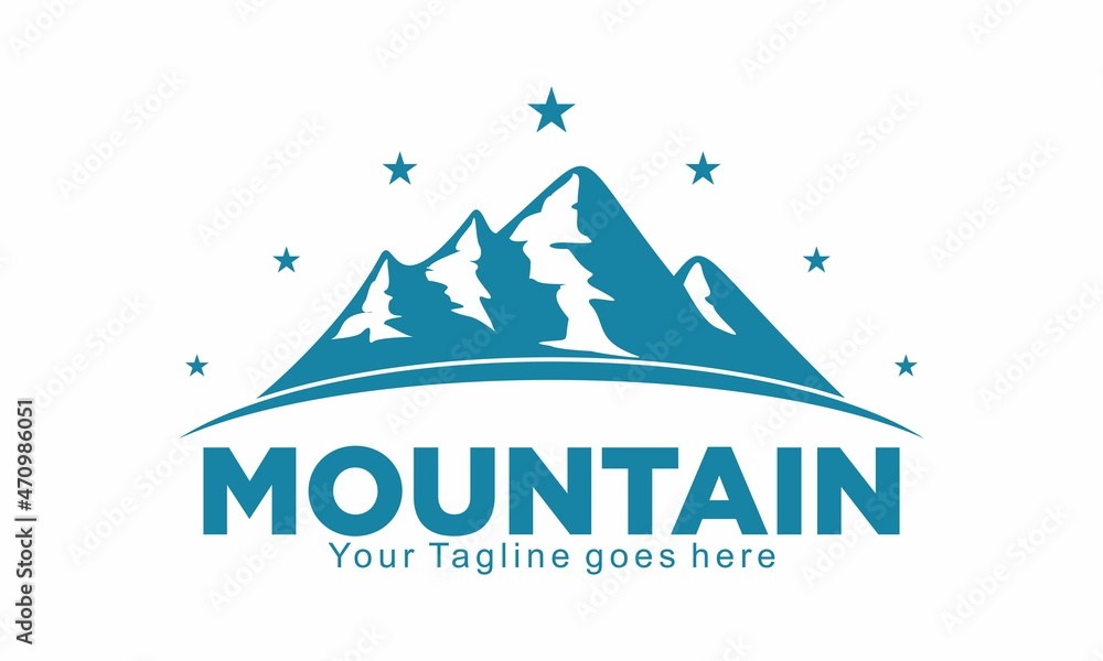 Mountain elegant vector logo