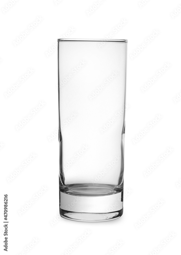 New clean empty glass isolated on white New clean empty glass isolated on white