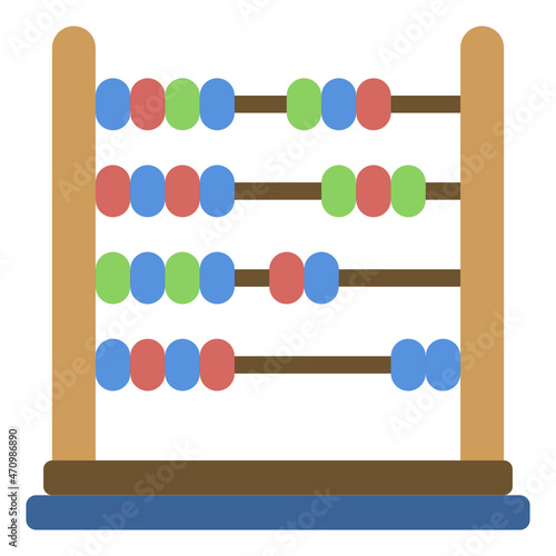 abacus line icon