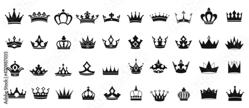 Obraz na plátně Crown icons set