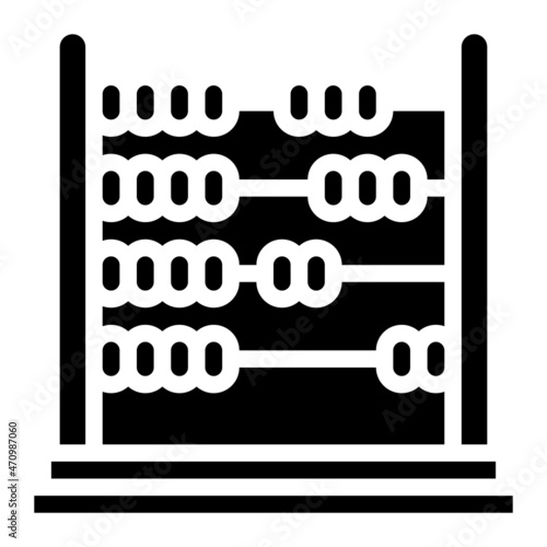 abacus line icon
