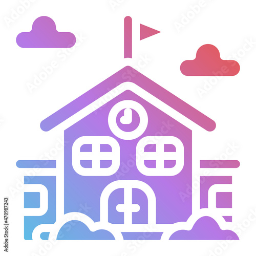 kindergarten line icon