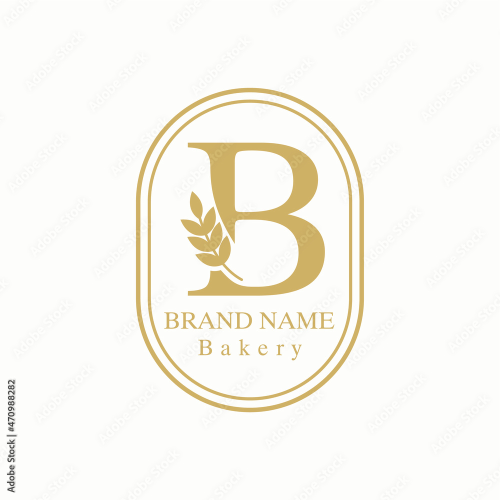Initial B Letter with Wheat Grain for Bakery, Bread, Cake, Cafe, Pastry, Healthy Food, Cafetarian, Home Industries Business Logo Vector Idea Initial B Letter with Wheat Grain for Bakery, Bread, Cake, Cafe, Pastry, Healthy Food, Cafetarian, Home Industries Business Logo Vector Idea