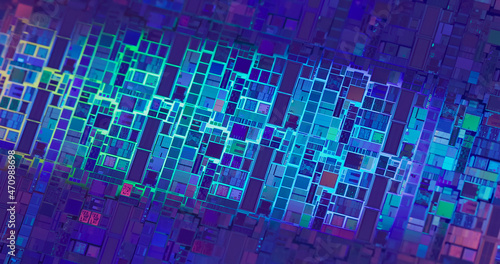 Quadro su tela silicon wafer semiconductor