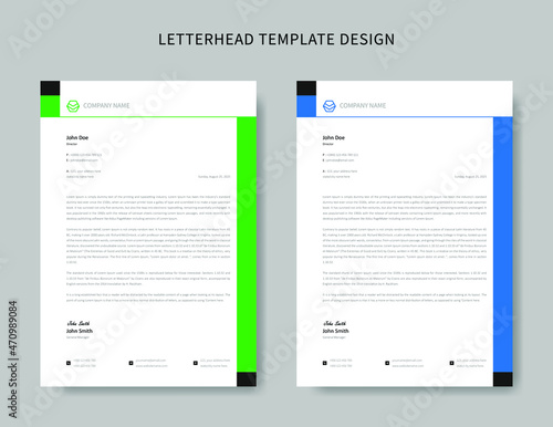 Business letterhead template or Corporate letterhead template design