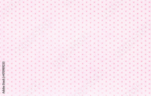 Japanese background material with bright pink ASANOHA pattern.