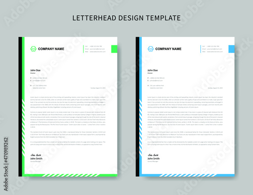 Business letterhead template or Corporate letterhead template design