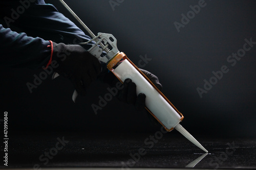 Craftsmen are using silicone adhesives for general and industrial applications. premium acetoxy silicone sealant photo