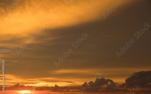 Tropical sunset. Part of a series of sunset and early morning cloud scenes. Ideal for backgrounds and cloud replacement. Many more coming. Keep checking for updates