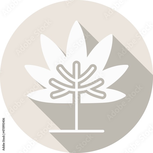 fallen Leaves Glyph Circle Vector Icon Design