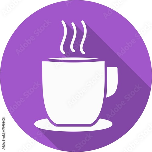 Tea Glyph Circle Vector Icon Design