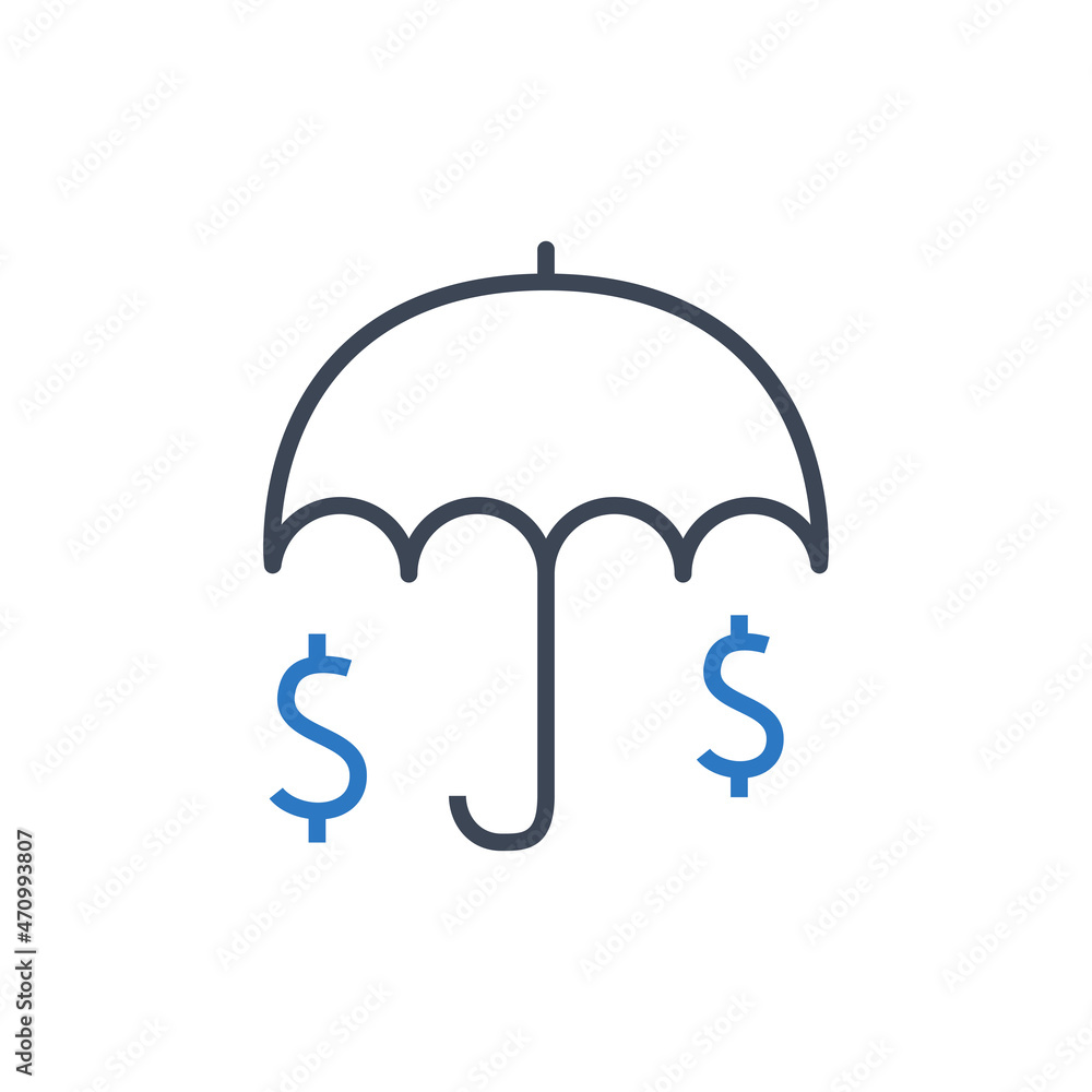 Finance insurance icon vector graphic Finance insurance icon vector graphic