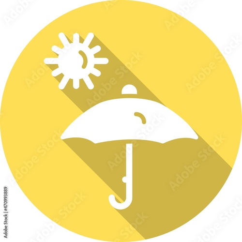 Weather Glyph Circle Vector Icon Design