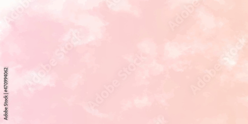 Abstract color of clouds and sky on pink in sunshine for texture background. Pink sky background with white clouds.