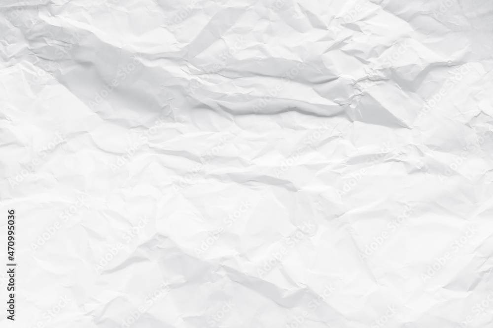 Obraz premium White crumpled paper texture background.