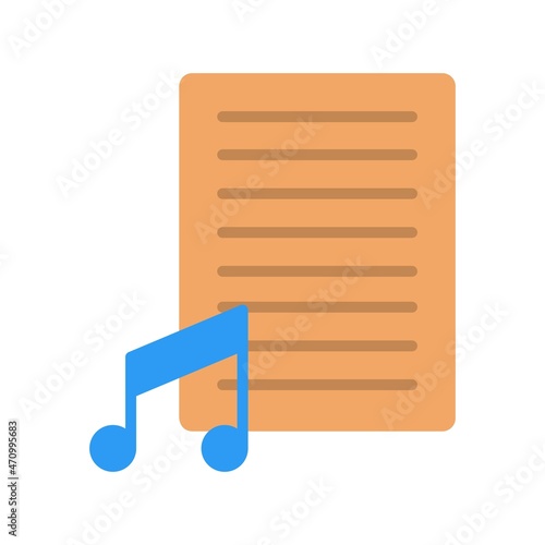 Song Writer Flat Vector Icon Design