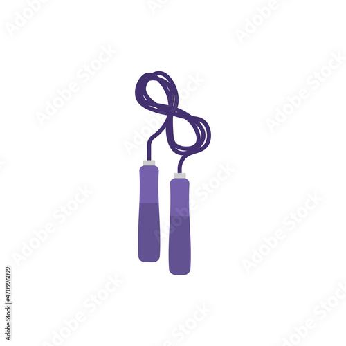 illustration of a jump rope. tools for boxing training. a tool for cardio, stamina, and leg strength training and footwork. flat cartoon style. vector design
