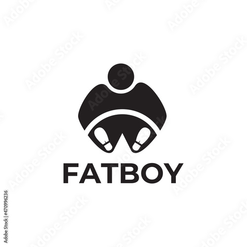 Fatboy icon silhouette symbol logo design