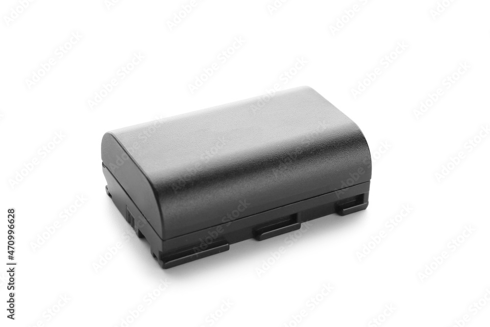 Camera battery isolated on white background Camera battery isolated on white background