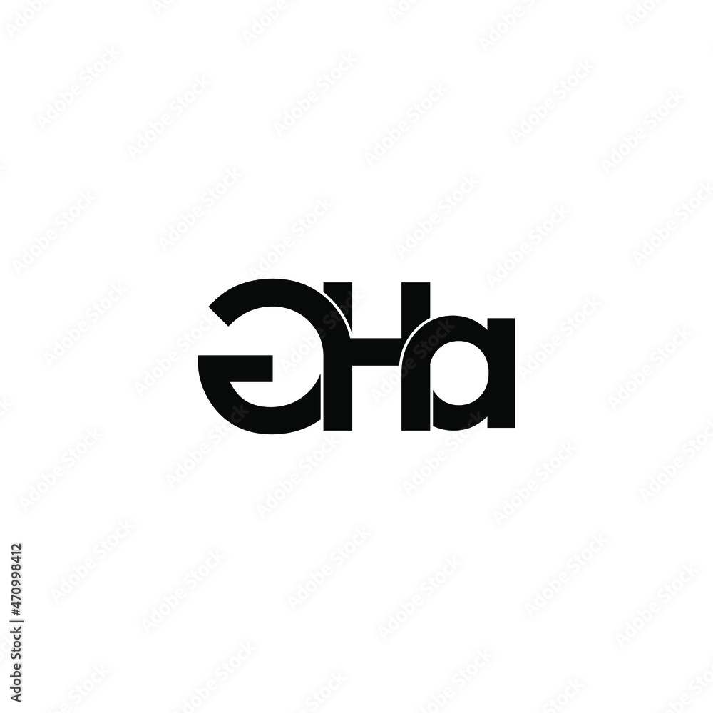 gha initial letter monogram logo design gha initial letter monogram logo design